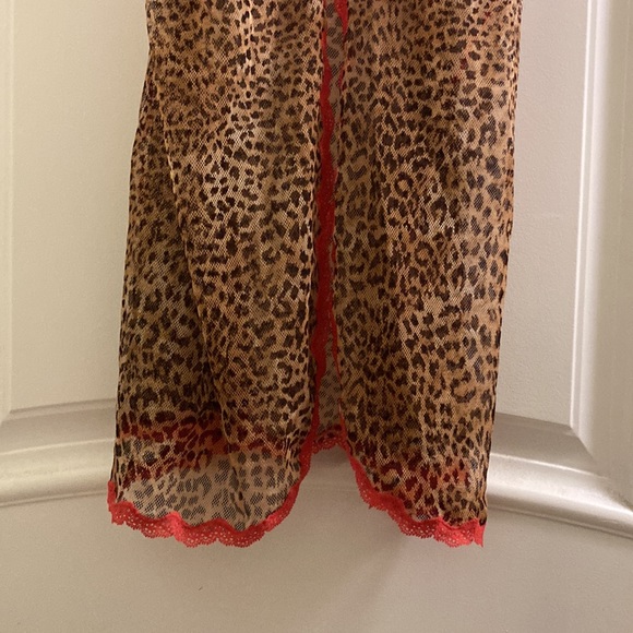 victoria’s secret very sexy 🐆 vintage babydoll y2k cheetah lace slip mini dress - Picture 2 of 4